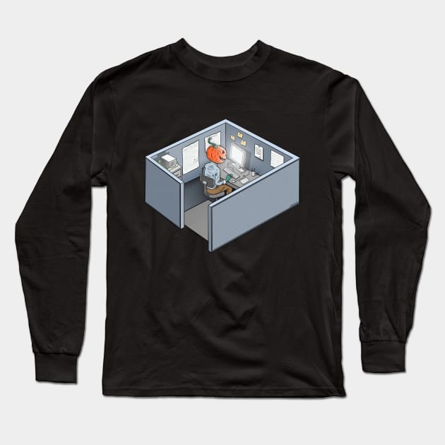 Jack-o-l'intern (no text) Long Sleeve T-Shirt by Justanos